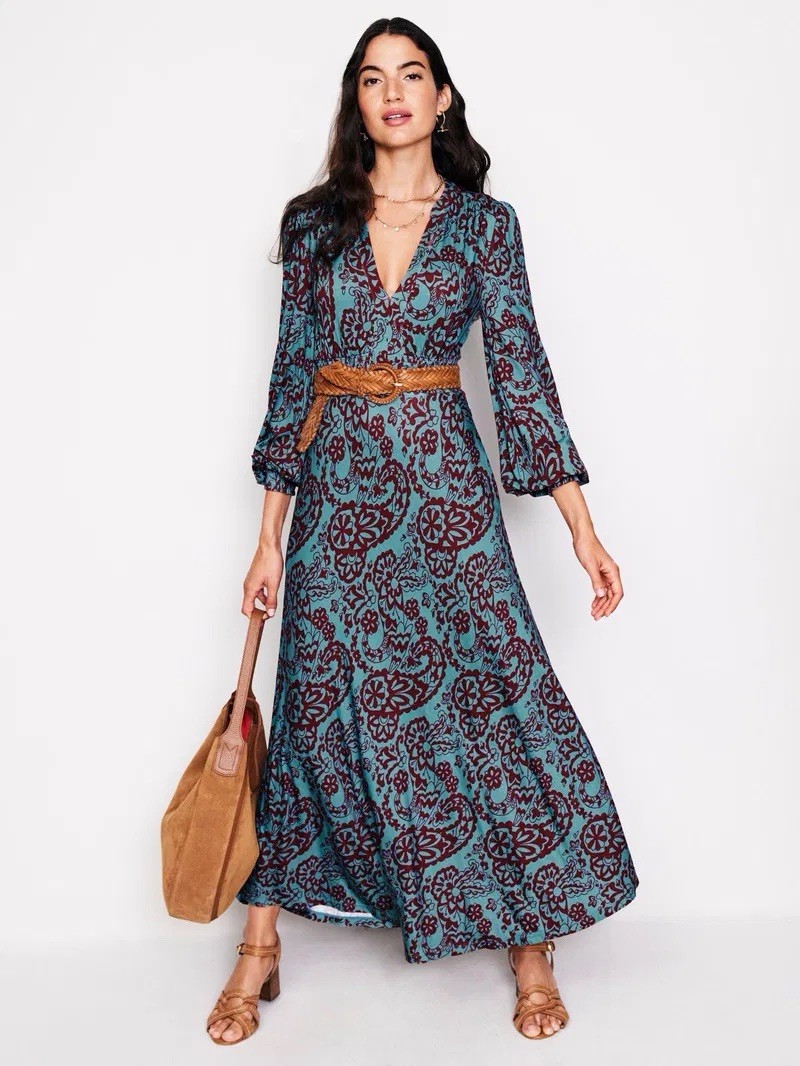 knee length dresses for ladies Finch Dress in Blue – Ivy City Co