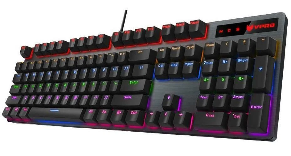 VPRO V500 Pro Mechanical Gaming Keyboard, Black UK Layout - 19274 - Image 2 of 4