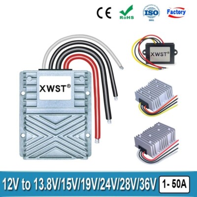 DC-DC Boost Converter 12V-13.8V-48V Step Up 1A-50A Volt Regulator Power Supply