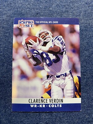  1990 Pro Set Football Card CLARENCE VERDIN #137 Indianapolis Colts WR/KR NFL 