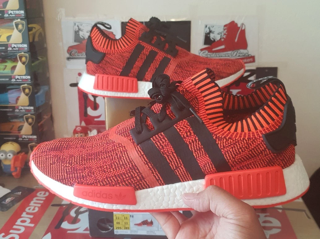 Adidas nmd top red primeknit