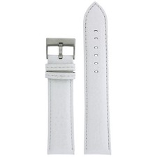 XXL Extra Long White Watch Band Leather Mens Padded 20mm 22mm 24mm