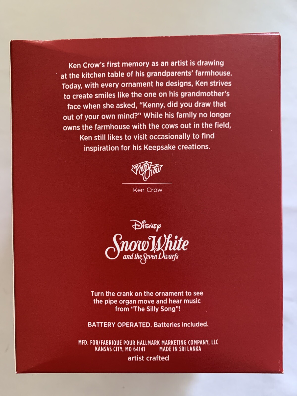 Silly Song Disney Snow White And The Seven Dwarfs Hallmark Ornament Music Hallmark Apvalus Ornaments By Year
