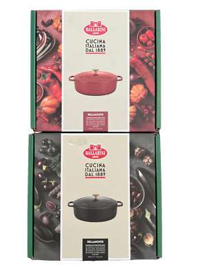 BALLARINI Bellamonte  Dutch Oven, Emailliertes Gusseisen 31 cm 5,5 L Schwarz/Rot