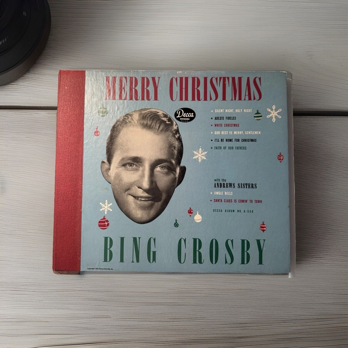 1945 Bing Crosby Christmas Decca Records – Rare! One Cracked