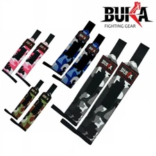 BUKA BODYBUILDING WEIGHT LIFTING GYM TRAINING WRIST SUPPORT GRAY CAMO BAR STRAP