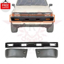 New Front Bumper Black End Caps Left Right Fits 1984-1988 Toyota Pickup 2wd New Front Bumper Black End Caps Left Right Fits 1984-1988 Toyota Pickup 2wd