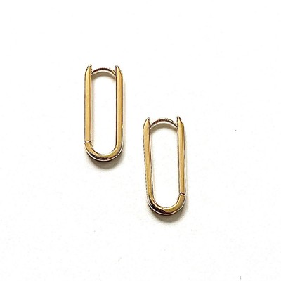 14k Echtgold Oval Huggies | Echtgold Ohrringe | Parker Ohrringe | Geschenk |