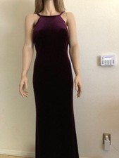 Women's NWT Calvin Klein Purple Velvet Scoop Back Dress Size 10