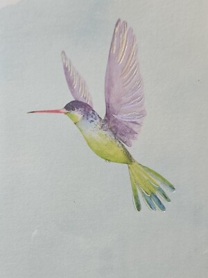 PAPYRUS HUMMINGBIRD  BIRTHDAY GREETING CARD