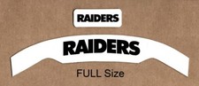 NOS Full Size Las Vegas Raiders Schutt F7 Helmet Bumper Decals - 20 mil-3M 2