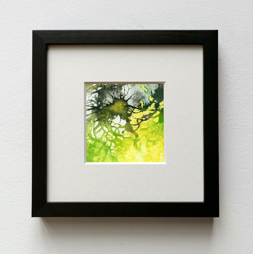 INA-WILKEN Aquarell Gemälde naturalistische Malerei Natur Frühling Licht Grün - Bild 3 von 4