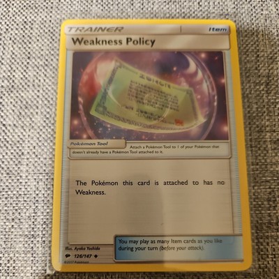 Weakness Policy - 126/147 - Uncommon - Pokemon Burning Shadows