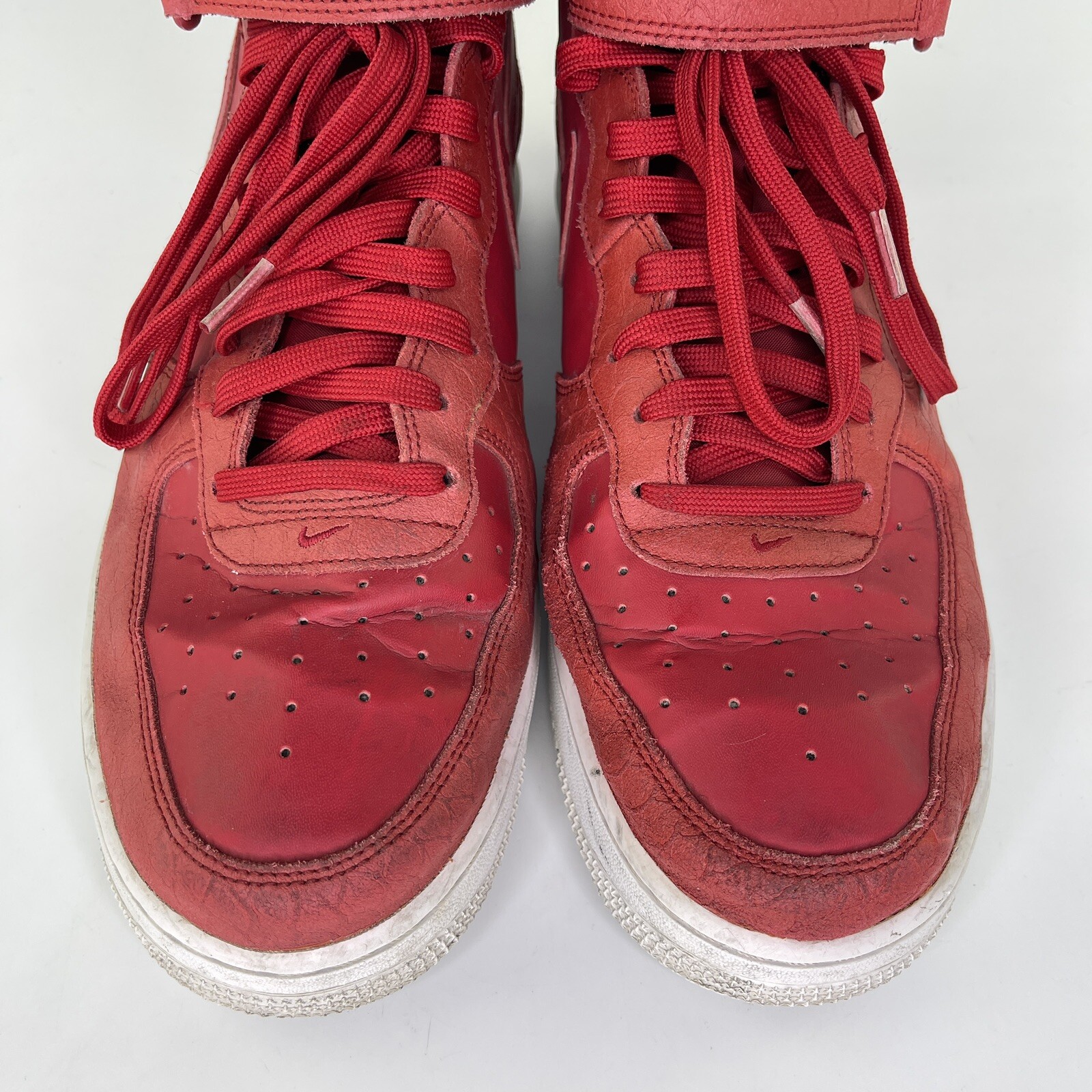 Nike Air Force 1 Mid Red Python Shoes 804609-601,… - image 6