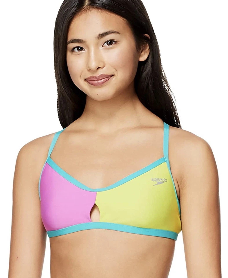 Nuevo con etiquetas Bikini Traje de baño Speedo para mujer Top Endurance Lite Lazo Espalda Sólido Talla XL Foto 2 de 4