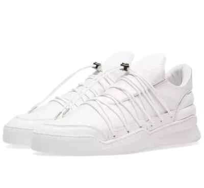 Filling Pieces Unisex UK 8 EU 41 Lee Low Top White Leather & Neoprene Trainers - Image 1 of 4