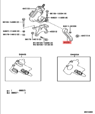 TOYOTA 4RUNNER Arm PITMAN Genuine JDM 45401-35150 20R 22R 22REC