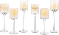 Teelichthalter Glas KerzenstäNder Set 6-Teilig Hochzeit Deko