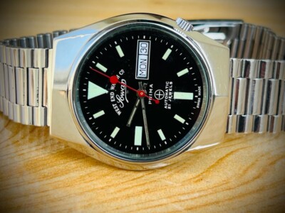 Vintage West End Black Dial 36mm Automatic Gents Watch Swiss Made UK