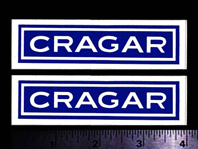 CRAGAR - Set of 2 Original Vintage 1960 s 70's Racing Decals/Stickers