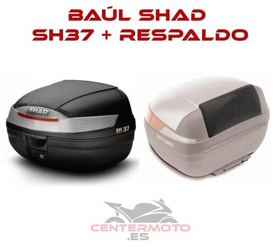 Baúl SHAD SH37 + Respaldo | D0B37100 | Baul | Baulete | Maleta | 37 Litros  | eBay