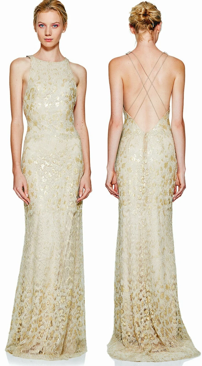 Tadashi top gold dress
