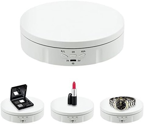 Motorized Rotating Display Stand, 5.7inch 360 Degree Electric Rotating Turntable