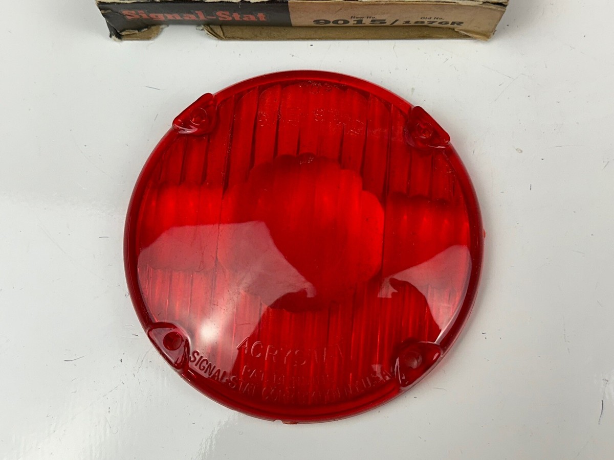 NOS Vintage 4” SIGNAL STAT Red TURN SIGNAL TAIL Light LENS OLD