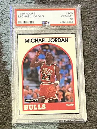 PSA 10 GEM MINT BASKETBALL CARD 1989 HOOPS MICHAEL JORDAN HOF CHICAGO BULLS