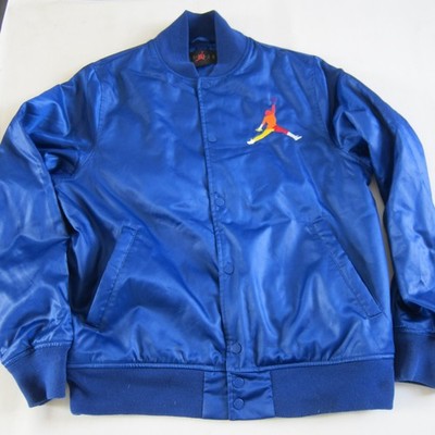 Nike Air Jordan DNA Satin Glossy Herren Graphic Bomberjacke Gr. M Blau Jumpman