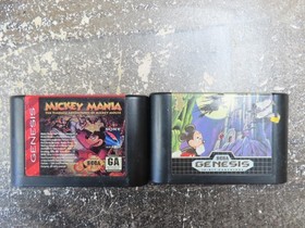 Vintage Sega Genesis Model 2 Black Console RF 2 Controllers 6 Game Lot