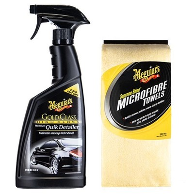 Meguiar's  Gold Class  Quik Detailer  +  Supreme Shine  Microfibre Handtuch