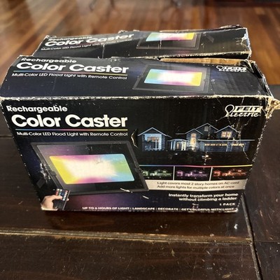 Feit Electric Rechargeable Color Caster Flood Light FLD30/RGB/BAT Damaged Box