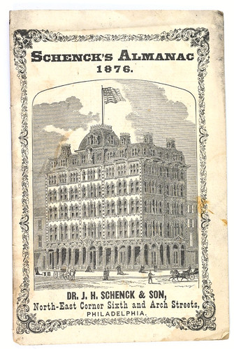 1876 Schenck's Almanac Salem Ohio Drug Store Patent Medicine Book