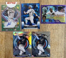Jazz Chisholm 2023 Topps Cosmic Chrome Green Space Dust Refractor Auto /75 + Lot