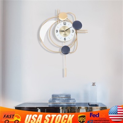 Modern 27.95'' Wall Clock Luxury Mute Hanging Clocks Large Art Home Décor Clock