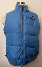 Woolrich Womens Puffer Vest Size Large Blue Fleece Lining