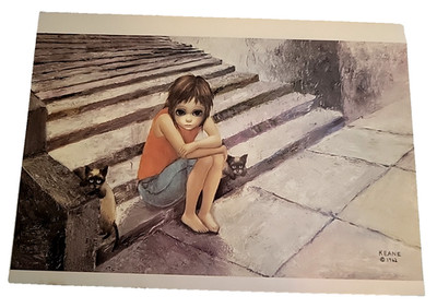 BIG EYES Art Margaret Keane ''Out After Dark'' 5 x 7 Frame-able Greeting Card NOS