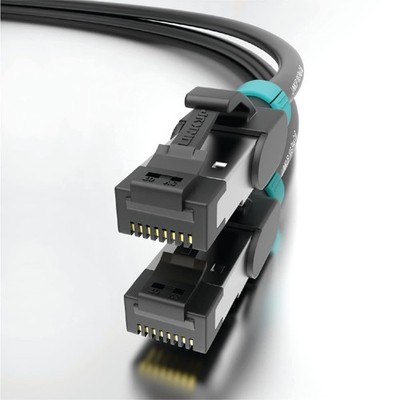 Cat7 Ethernet Cable 15 FT 1 Pack 10G Double Shielded RJ45 S/FTP LAN Black