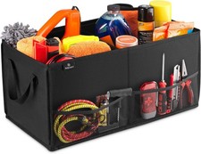 Handy Laundry Fold-Away Car Trunk Organizer   Non-Slip Securing Fasteners  