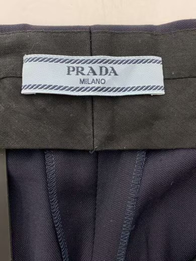 PRADA/Virgin wool big belt loop pants/Size 38/Cotton/NVY/DNA909 S211 1Z88 thumbnail 4
