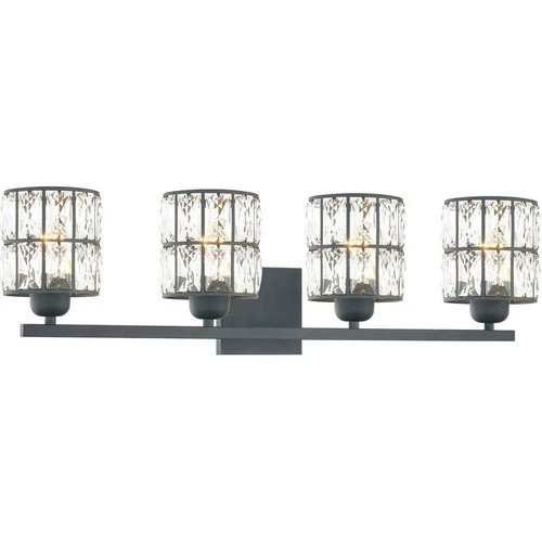 Gibson - 4 Light Extra Large Bath Vanity Bath Quoizel Lighting GIB8630MBK - Picture 3 of 5
