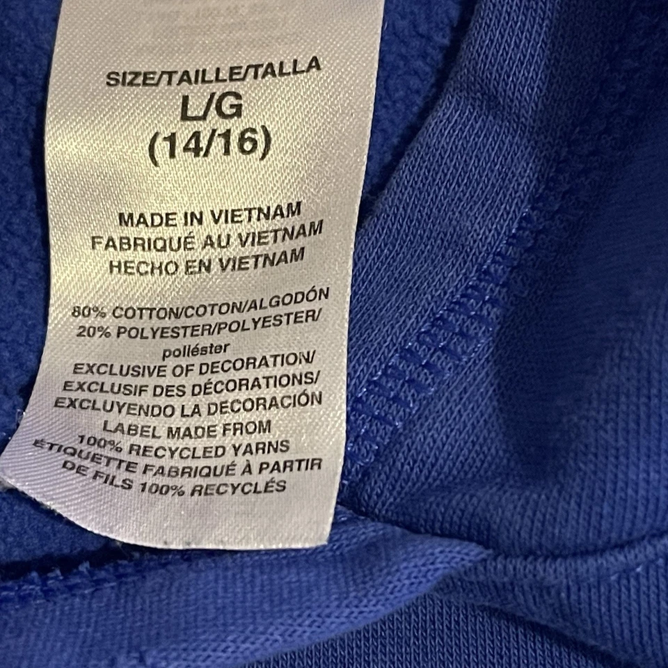 Adidas Sudadera con Capucha Niños Grande Azul Negro Pullover Sudadera Suéter Juvenil Atlético Foto 4 de 4