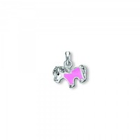 AnhäNger Pony Zirkonia 925/- Silber Rhodiniert