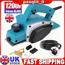 1200W Electric Wood Planer Corded Wood Plane Handheld Woodworking Tool 3-1/4''