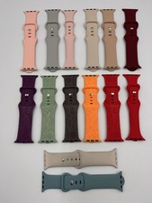 Lot of 14 Silicone Replacement Bands for Apple Watch, Various Colors