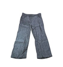 J. Jill Linen Love Linen Womens Size Medium Cropped Pants Pull On Lagenlook Wide