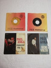 Collezione 4 Dischi Paul Anka Vinile 45 Giri Copertina Vintage