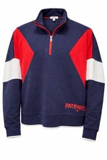 WEAR Erin Andrews Patriots 1/4 Zip Pullover XXL Womens NFL Colorblock 