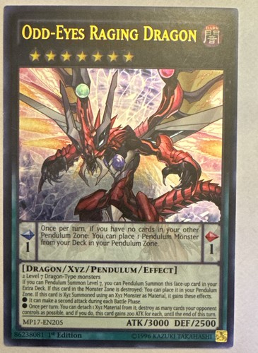 Odd-Eyes Raging Dragon MP17-EN205 YuGiOh 2017 Mega-Tin Mega Pack card